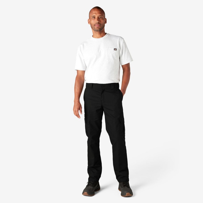 Black Dickies Slim Fit Men's Cargo Pants | 907-XZPLFA