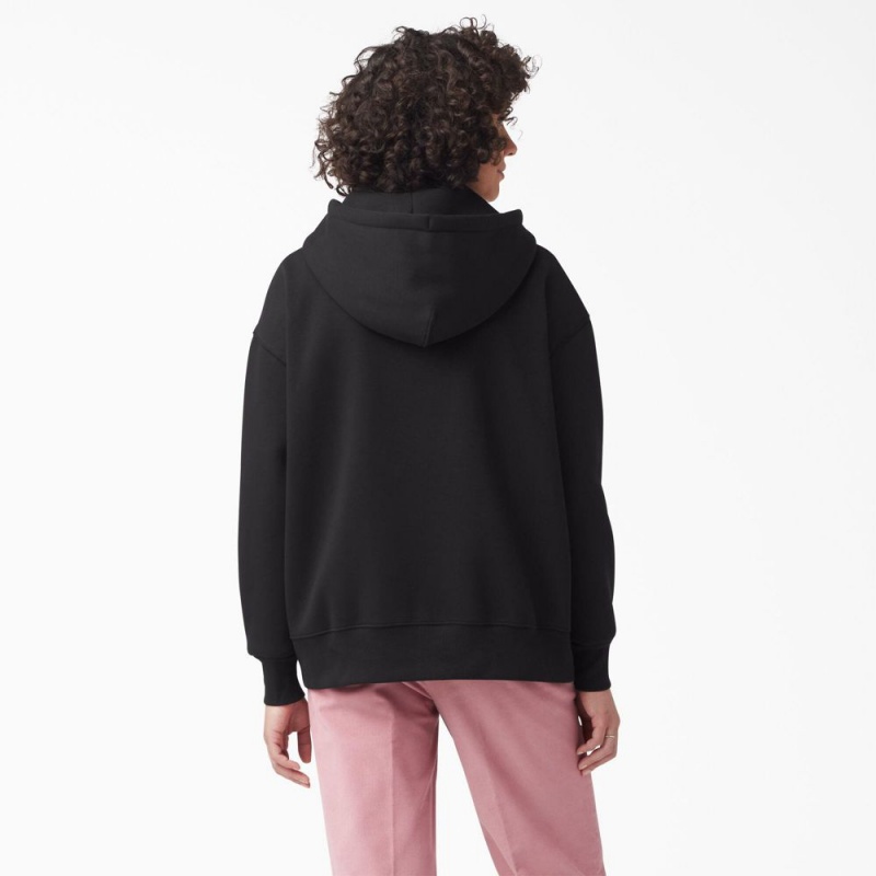 Black Dickies Summerdale Women's Hoodie | 245-KCNDSG