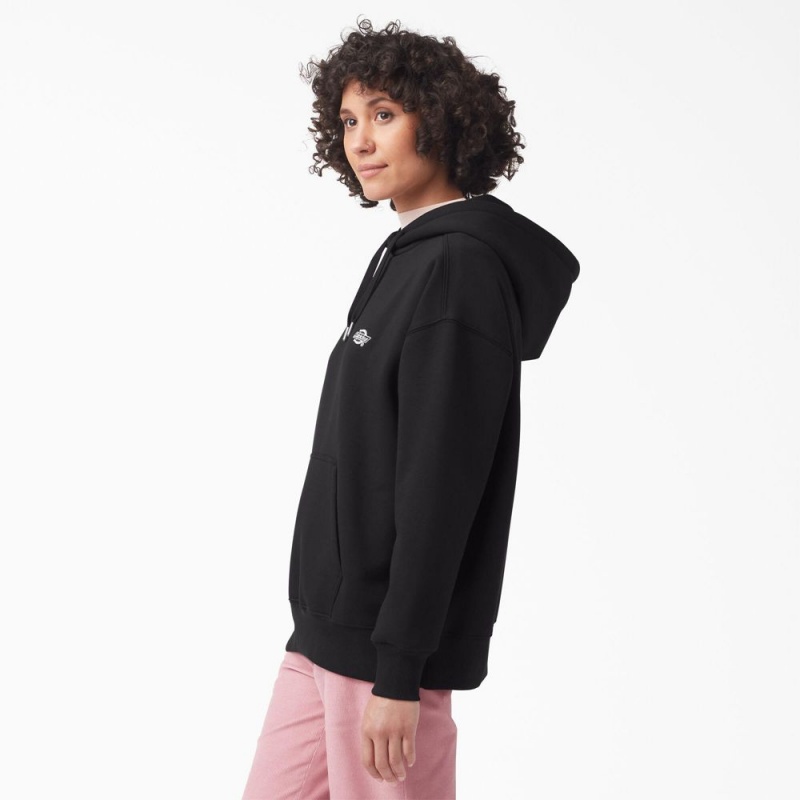 Black Dickies Summerdale Women's Hoodie | 245-KCNDSG