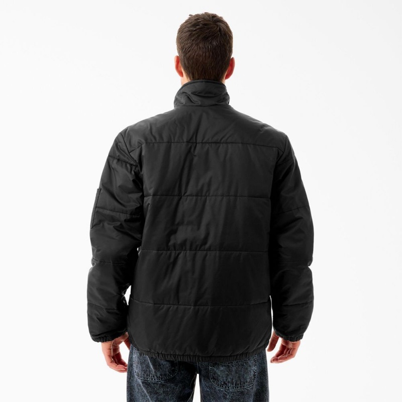 Black Dickies Tom Knox Puffer Men's Jacket | 035-WKLUDB