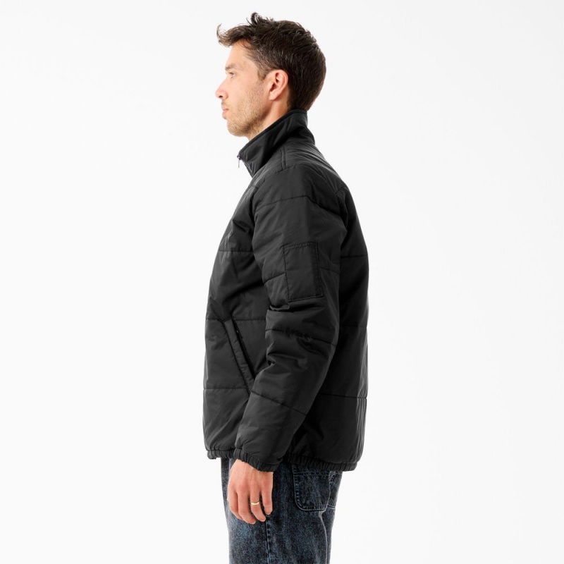 Black Dickies Tom Knox Puffer Men's Jacket | 035-WKLUDB