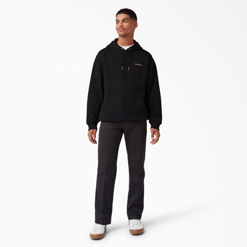 Black Dickies Uniontown Men's Hoodie | 619-BMYUQV