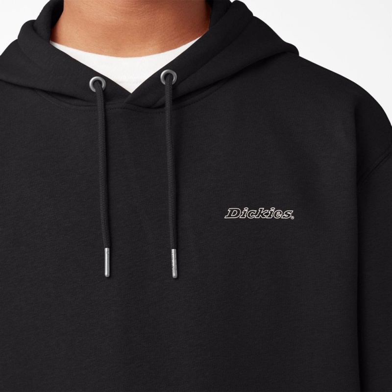 Black Dickies Uniontown Men's Hoodie | 619-BMYUQV