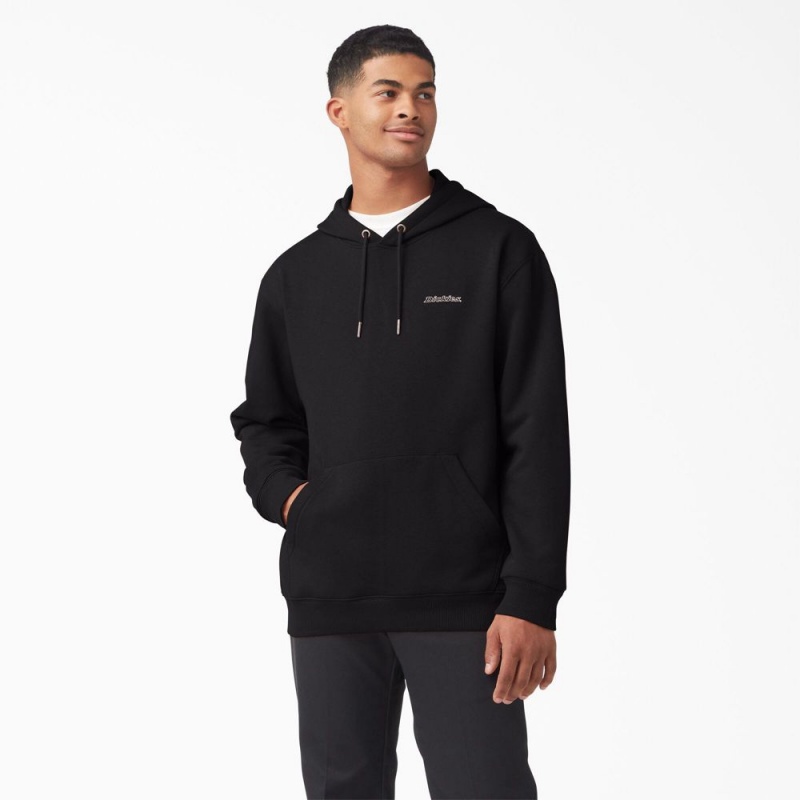 Black Dickies Uniontown Men\'s Hoodie | 619-BMYUQV