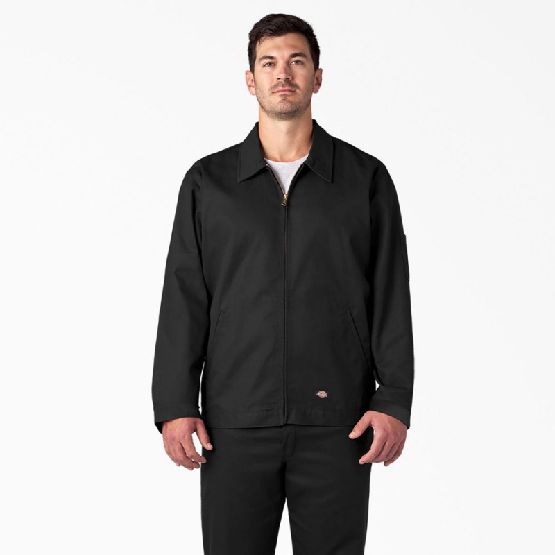 Black Dickies Unlined Eisenhower Men's Jacket | 369-AQRNPY