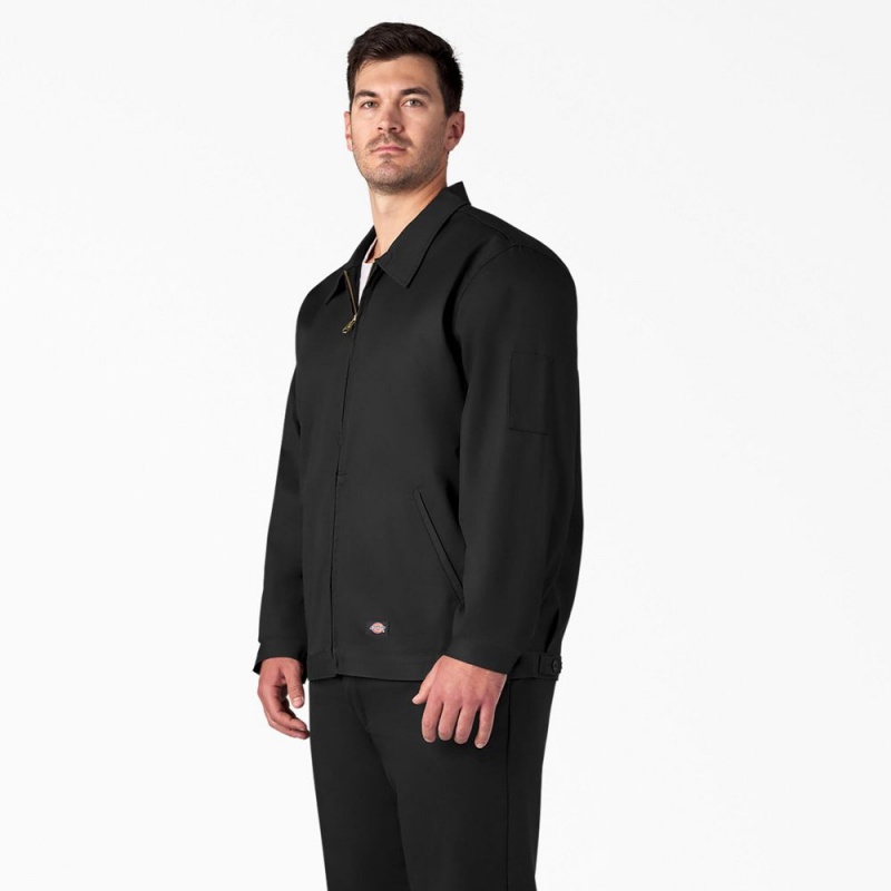 Black Dickies Unlined Eisenhower Men's Jacket | 369-AQRNPY