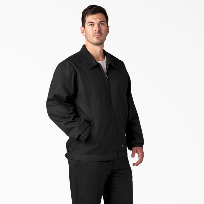 Black Dickies Unlined Eisenhower Men's Jacket | 369-AQRNPY