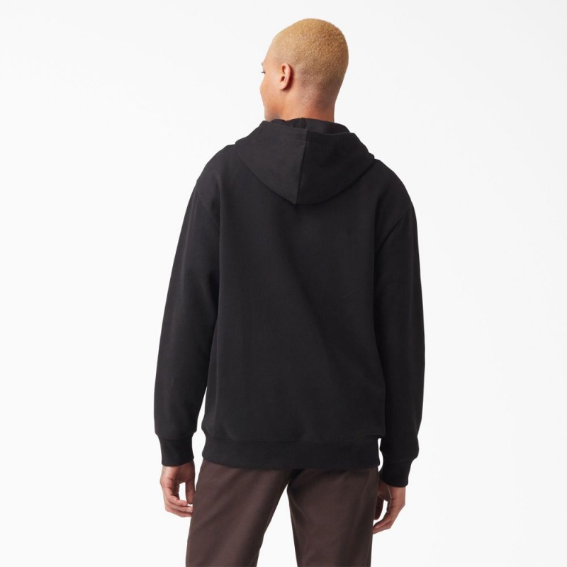 Black Dickies Vincent Alvarez Embroidered Men's Hoodie | 986-UYINVM