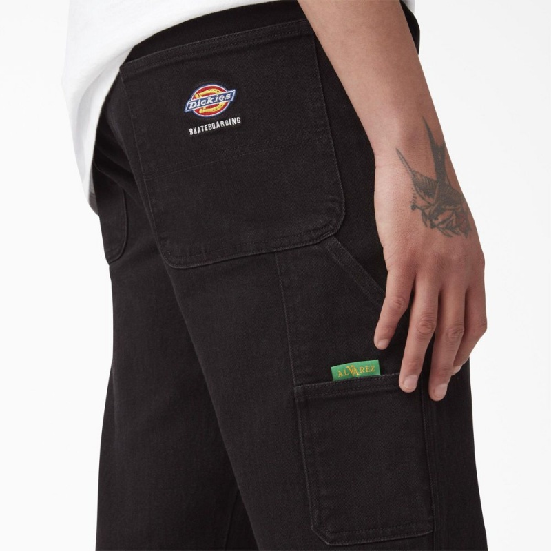 Black Dickies Vincent Alvarez Relaxed Fit Carpenter Men's Jeans | 451-GPYFRD