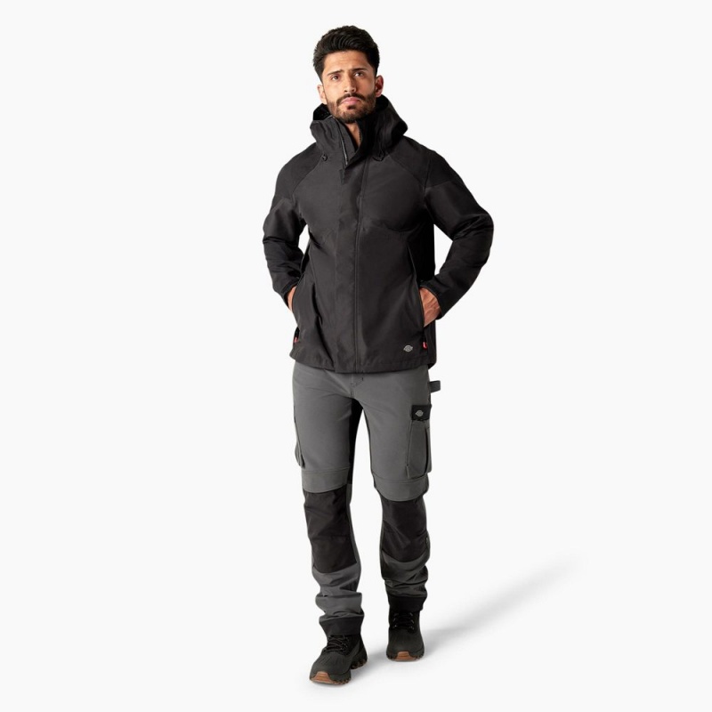 Black Dickies Waterproof Shell Men's Jacket | 451-MEFBZN