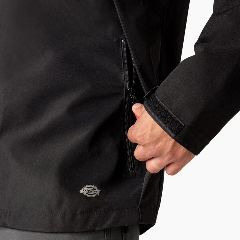 Black Dickies Waterproof Shell Men's Jacket | 451-MEFBZN