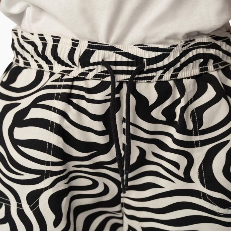 Black Dickies Zebra Regular Fit Print Women's Shorts | 197-SMATHR