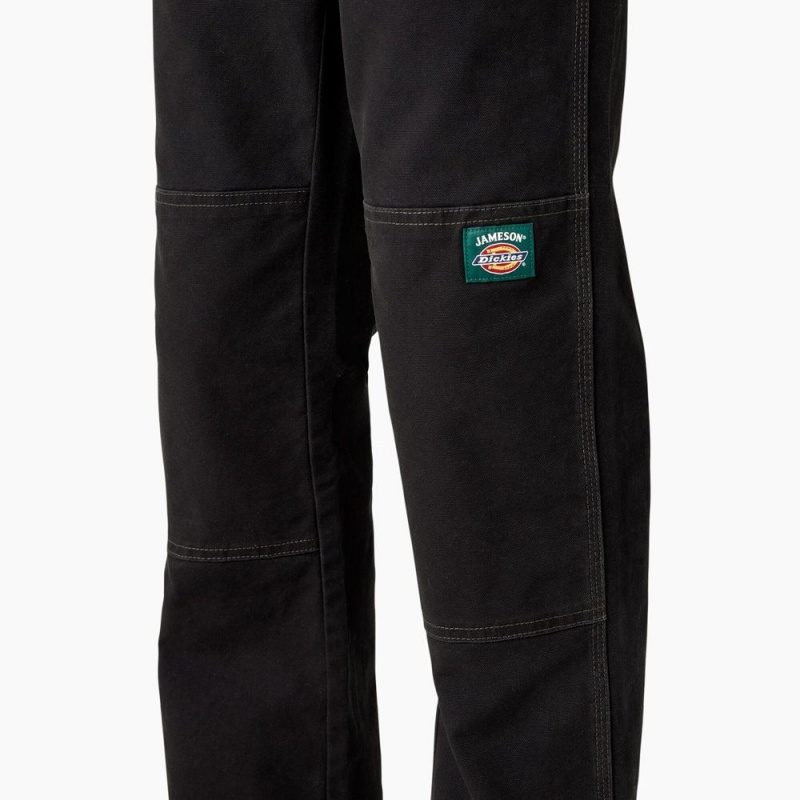 Black Dickies x Jameson Double Knee Men's Pants | 512-XYIGCM