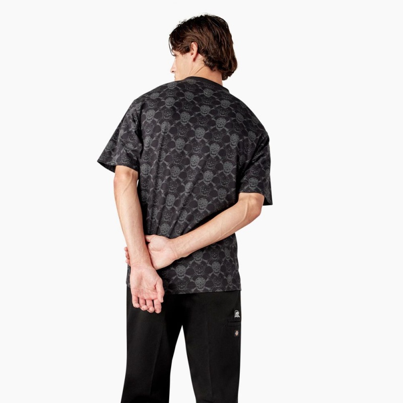 Black Dickies x Lurking Class Men's T-Shirt | 047-JNFBYO