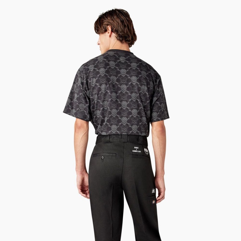 Black Dickies x Lurking Class Regular Fit Double Knee Men's Pants | 854-ORDKVA