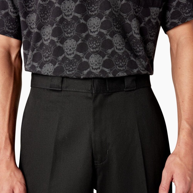 Black Dickies x Lurking Class Regular Fit Double Knee Men's Pants | 854-ORDKVA