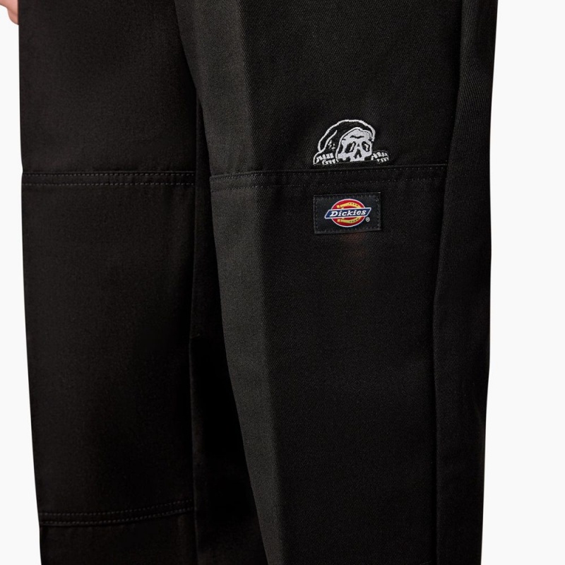 Black Dickies x Lurking Class Regular Fit Double Knee Men's Pants | 854-ORDKVA