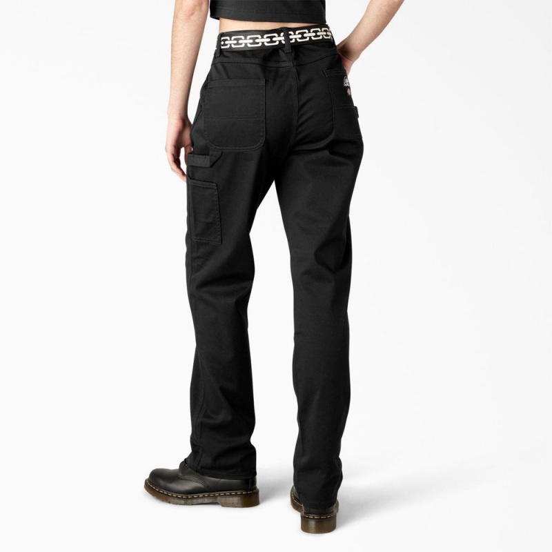 Black Dickies x Lurking Class Relaxed Fit Women's Pants | 581-NAETLM