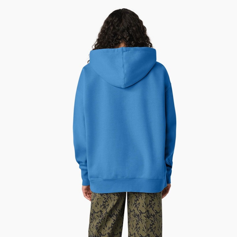 Blue Dickies Creswell Women's Hoodie | 271-NBFQGD