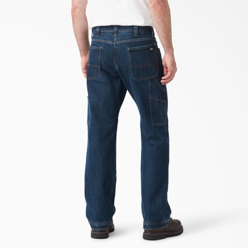 Blue Dickies FLEX DuraTech Relaxed Fit Men's Jeans | 654-EJXWID