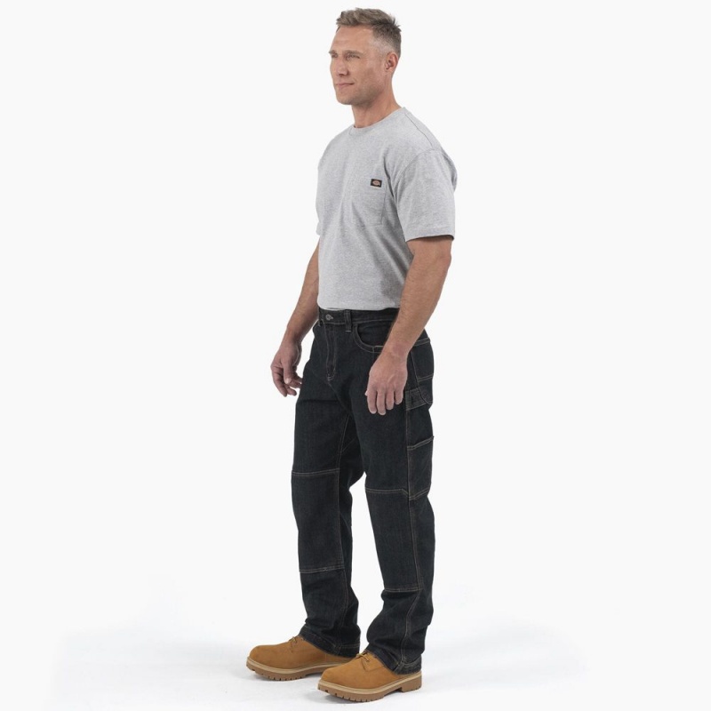 Blue Dickies FLEX DuraTech Relaxed Fit Men's Jeans | 640-PBUTRD