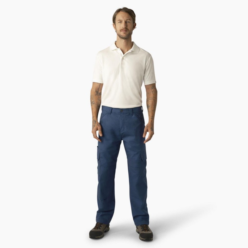 Blue Dickies FLEX DuraTech Relaxed Fit Ripstop Men's Cargo Pants | 850-NSIGUT