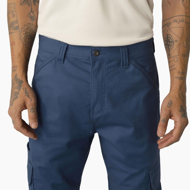 Blue Dickies FLEX DuraTech Relaxed Fit Ripstop Men's Cargo Pants | 850-NSIGUT