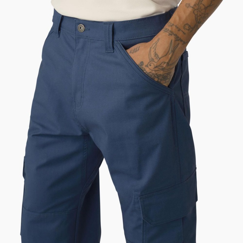 Blue Dickies FLEX DuraTech Relaxed Fit Ripstop Men's Cargo Pants | 850-NSIGUT