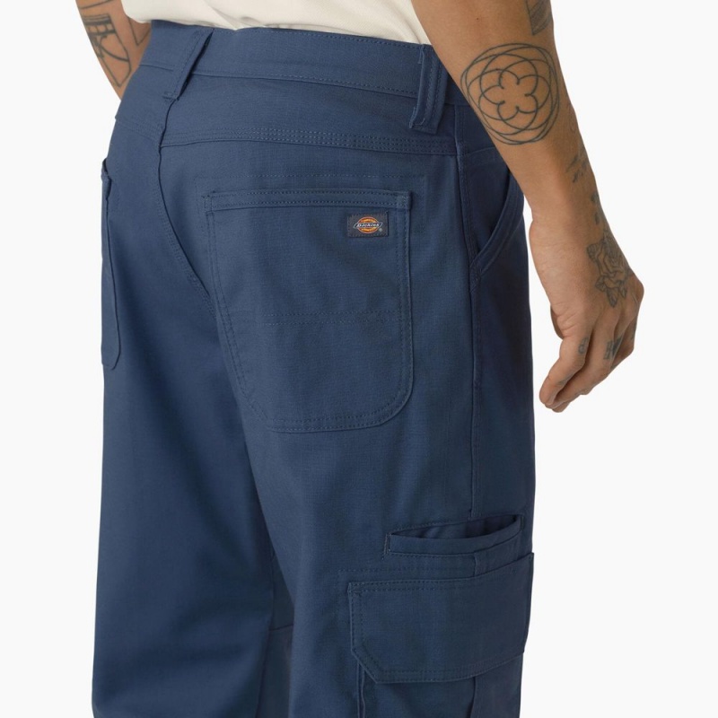 Blue Dickies FLEX DuraTech Relaxed Fit Ripstop Men's Cargo Pants | 850-NSIGUT