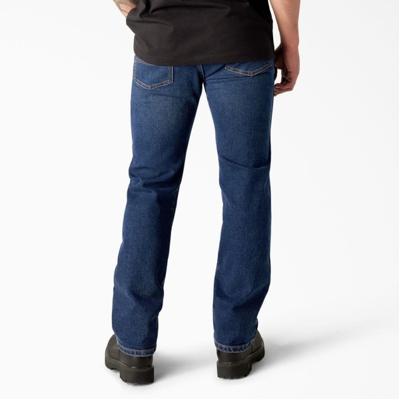 Blue Dickies FLEX Regular Fit 5-Pocket Men's Jeans | 678-JFWDPH