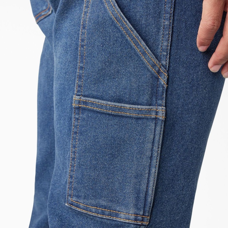 Blue Dickies FLEX Regular Fit Carpenter Utility Men's Jeans | 280-ISKBDE