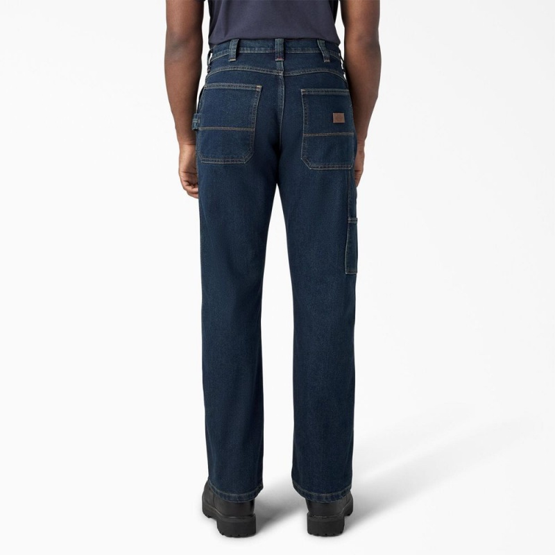 Blue Dickies FLEX Regular Fit Carpenter Utility Men's Jeans | 436-WDTQUP