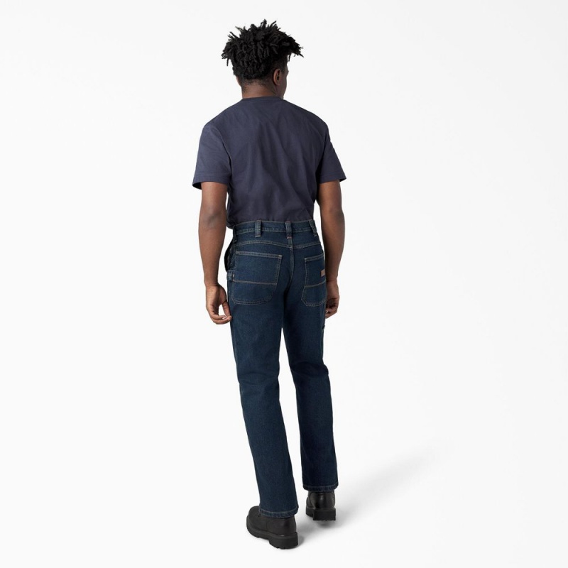 Blue Dickies FLEX Regular Fit Carpenter Utility Men's Jeans | 436-WDTQUP