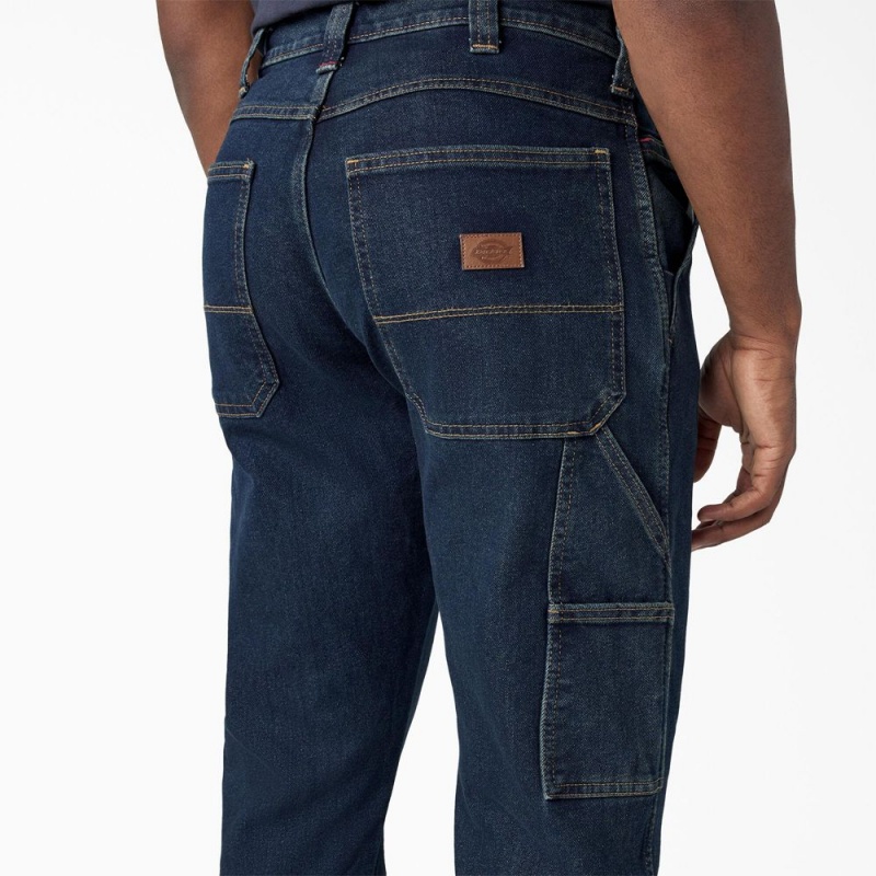 Blue Dickies FLEX Regular Fit Carpenter Utility Men's Jeans | 436-WDTQUP