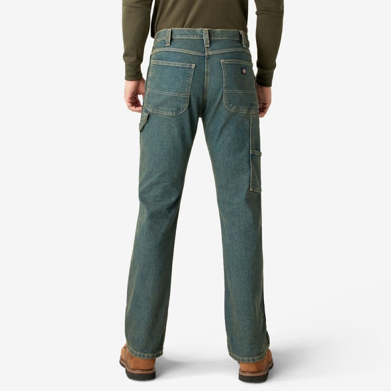 Blue Dickies FLEX Relaxed Fit Carpenter Men's Jeans | 709-RBPVQK