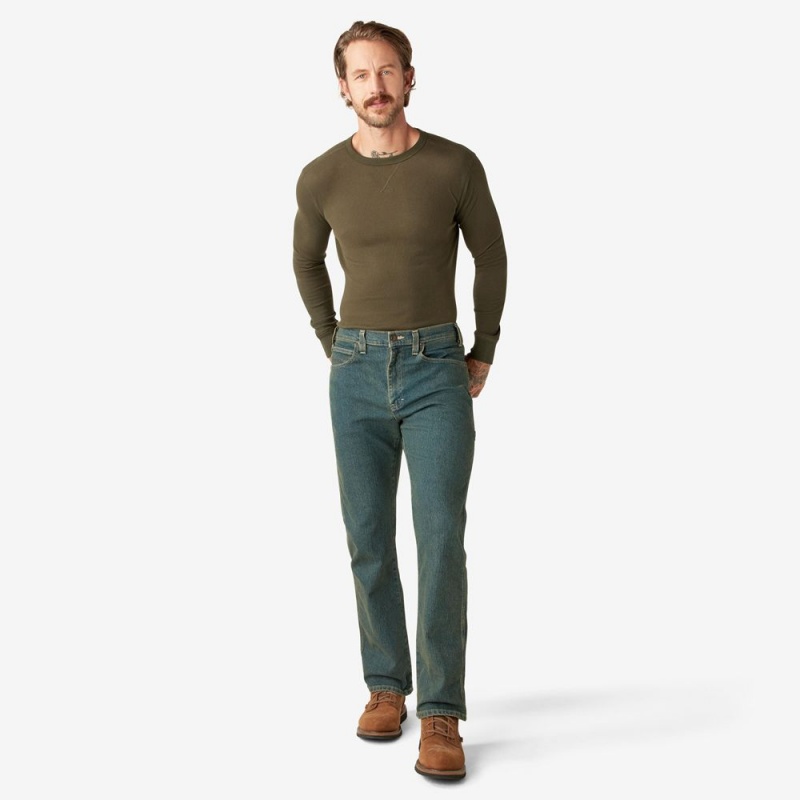 Blue Dickies FLEX Relaxed Fit Carpenter Men's Jeans | 709-RBPVQK