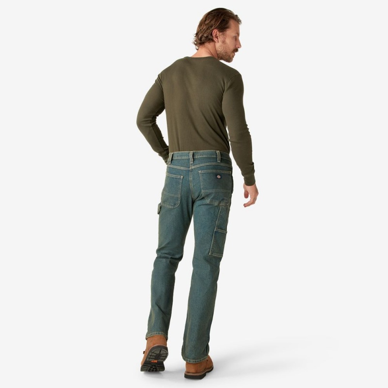 Blue Dickies FLEX Relaxed Fit Carpenter Men's Jeans | 709-RBPVQK