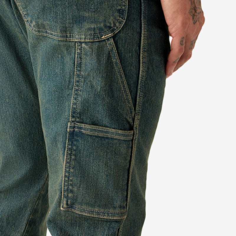 Blue Dickies FLEX Relaxed Fit Carpenter Men's Jeans | 709-RBPVQK