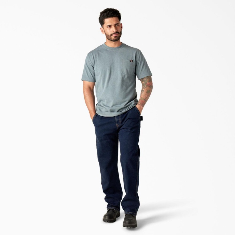 Blue Dickies FLEX Relaxed Fit Carpenter Men's Jeans | 508-TCRWDU