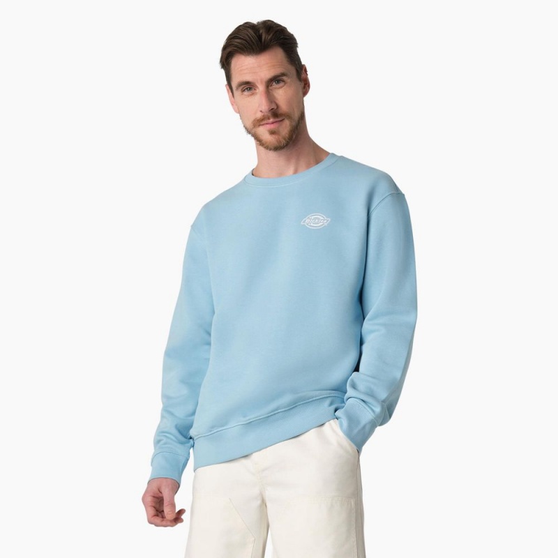 Blue Dickies Holtville Men's Sweatshirt | 781-MXRHBC