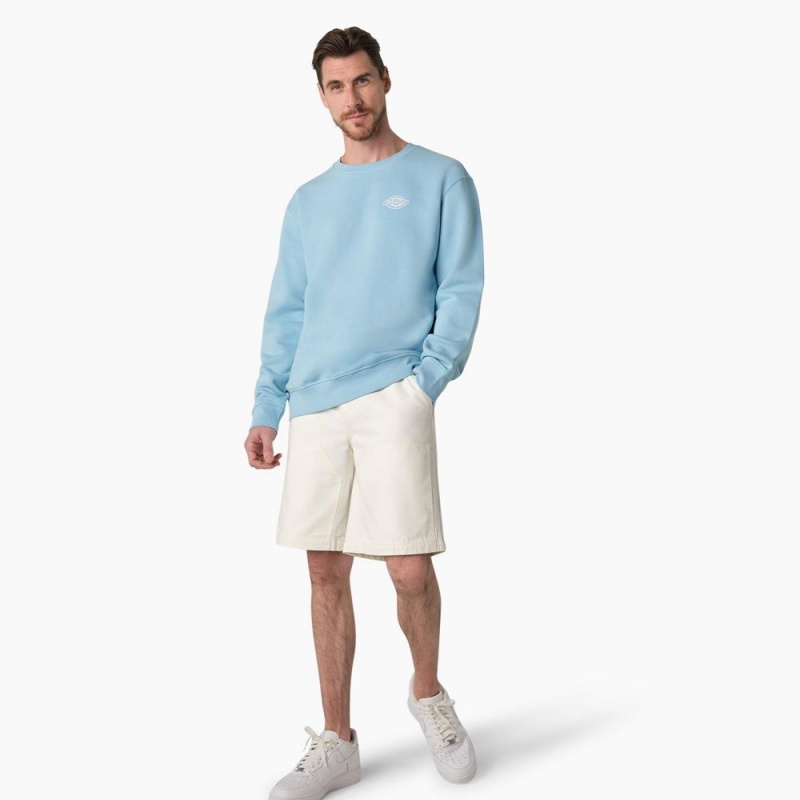 Blue Dickies Holtville Men's Sweatshirt | 781-MXRHBC