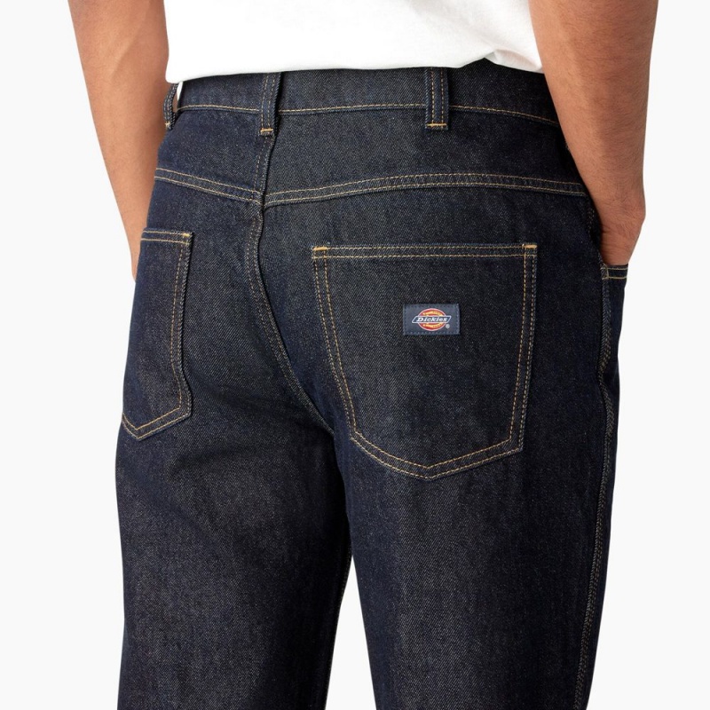 Blue Dickies Houston Relaxed Fit Men's Jeans | 450-UCPLAQ