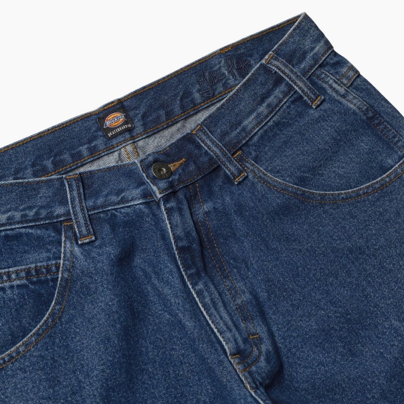 Blue Dickies Jake Hayes Relaxed Fit Men's Jeans | 284-ZRCPMT