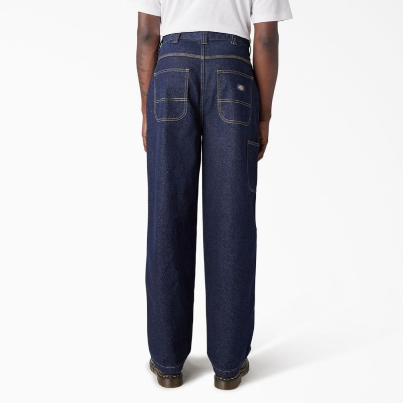 Blue Dickies Madison Loose Fit Men's Jeans | 812-NFGZPV