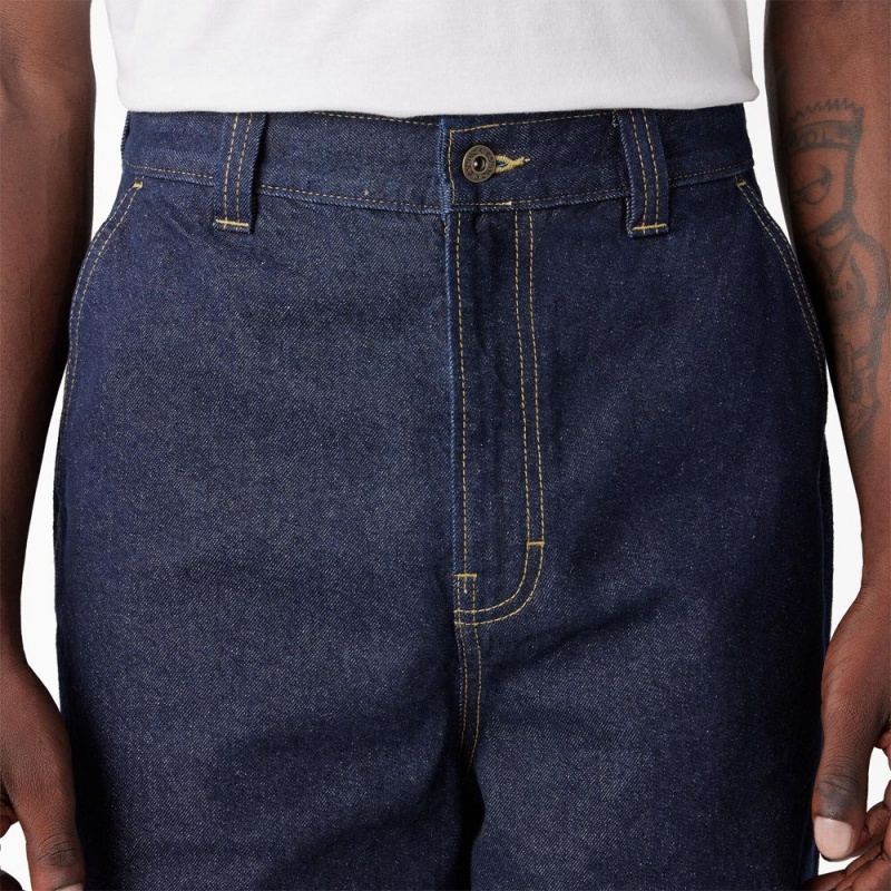 Blue Dickies Madison Loose Fit Men's Jeans | 812-NFGZPV