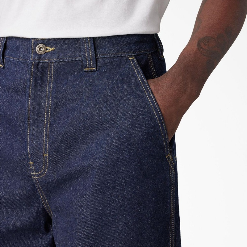 Blue Dickies Madison Loose Fit Men's Jeans | 812-NFGZPV