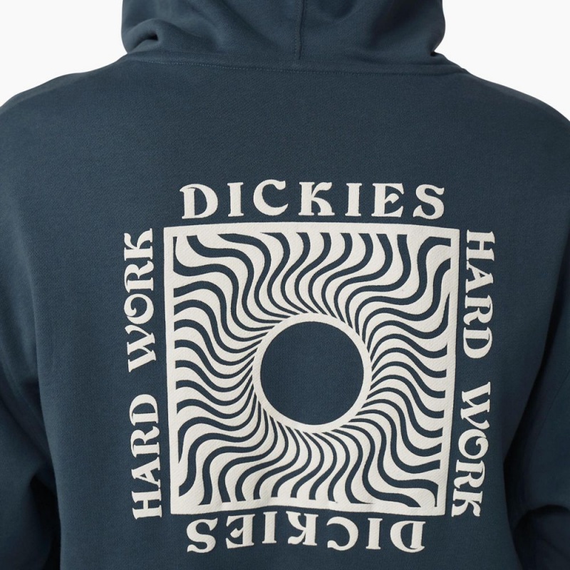 Blue Dickies Oatfield Men's Hoodie | 312-OJRIFZ