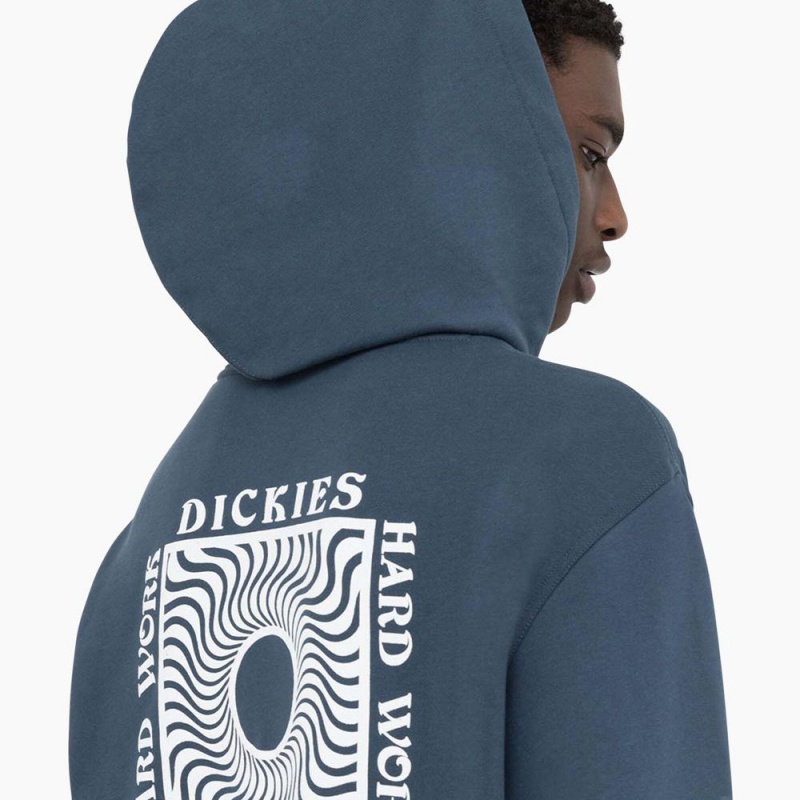 Blue Dickies Oatfield Men's Hoodie | 312-OJRIFZ