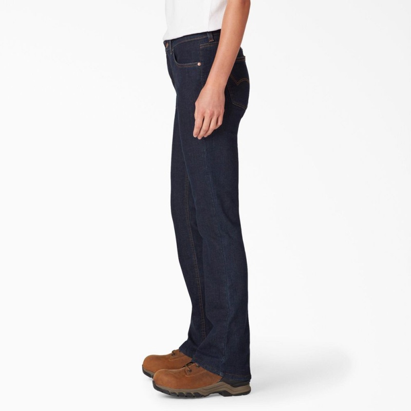 Blue Dickies Perfect Shape Bootcut Women's Jeans | 891-IPBJLX