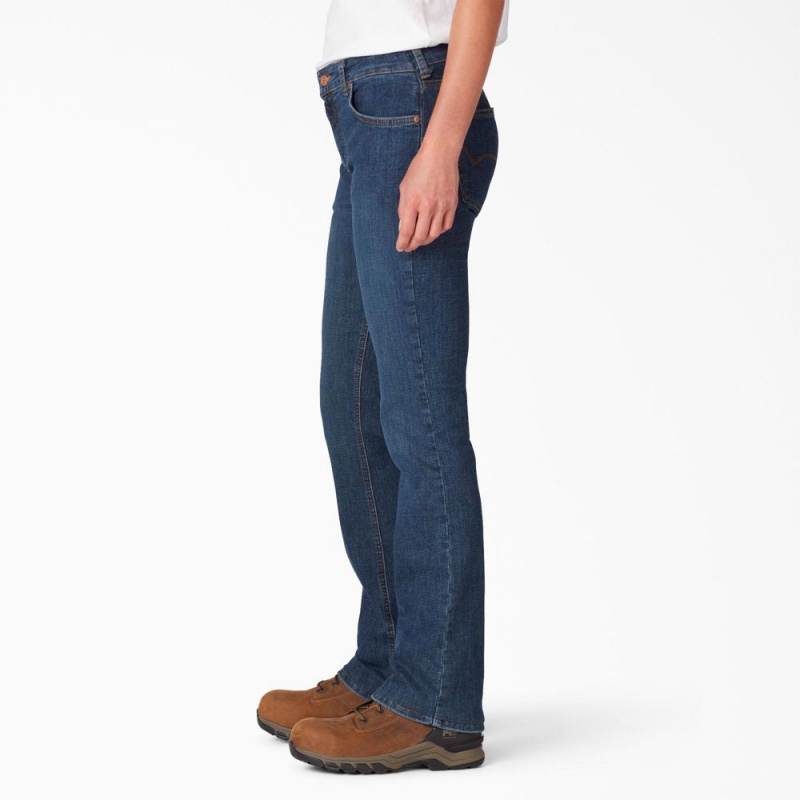 Blue Dickies Perfect Shape Bootcut Women's Jeans | 395-MEBJVX